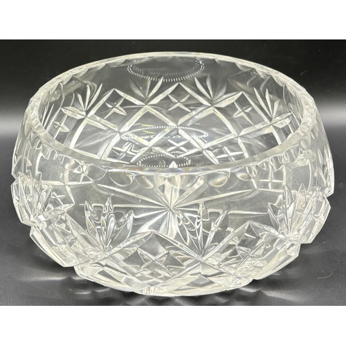 87 - Large collection of vintage crystal & cut glass. To include bowls, vases, candleholders, etc.
