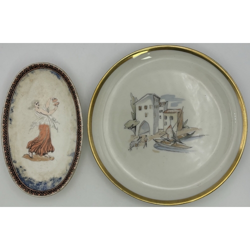 128 - Collection of vintage German & Italian ceramic decor.