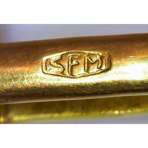 1710 - Pair of 18ct yellow gold cufflinks. Maker 'SFM'. Weight approx. 15.2g.