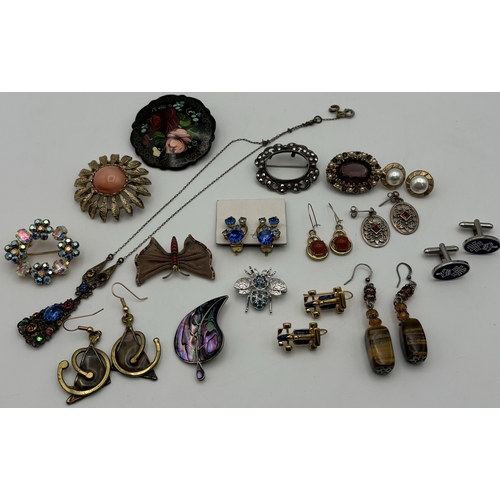 1716 - Selection of costume jewellery. To include necklaces, brooches, earrings, cufflinks, etc.