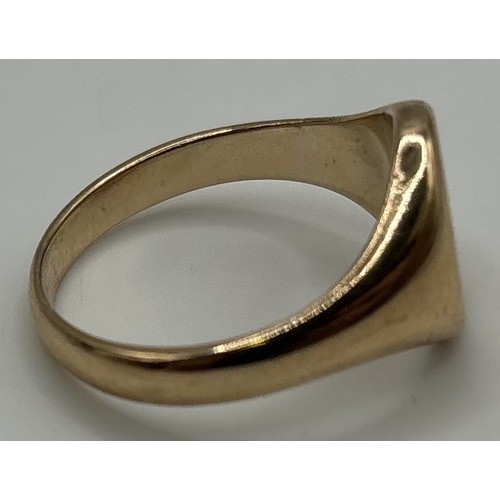 1729 - 9ct Rose Gold signet ring, size U, by Manton & Mole, Birmingham 1920. Weight approx. 6.8g.