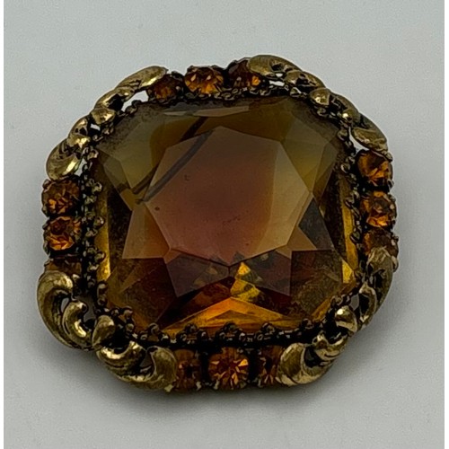 1731 - Two yellow-metal brooches. To include an oval cameo surrounded by seed pearls, with detachable safet... 