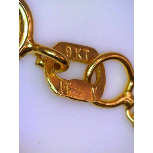 1732 - Italian 9ct gold twisted rope chain. Length approx. 16