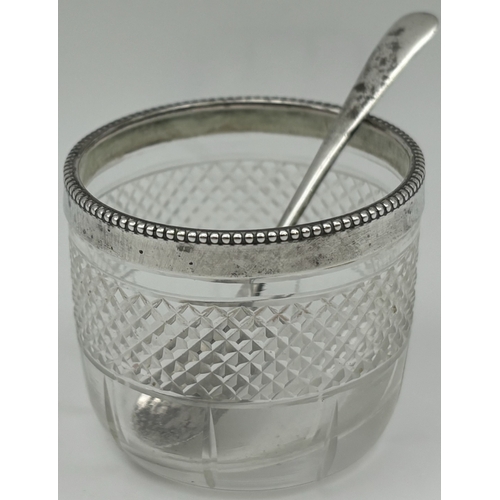 1755 - Mixed lot of vintage & antique, hallmarked silver items. To include candleholder (Birmingham 1970, b... 