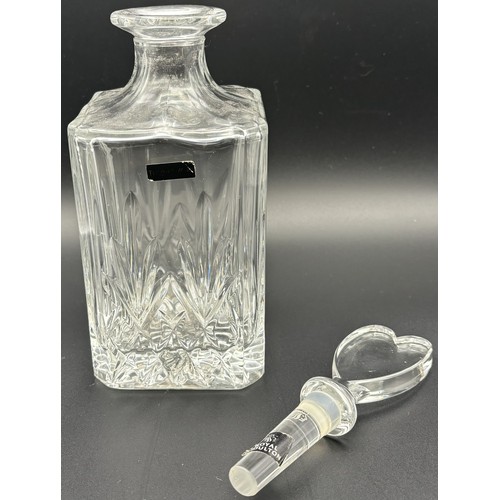 1240 - Pair of Royal Copenhagen crystal bowls, crystal wine ewer & Thomas Ebb crystal spirit decanter, with... 