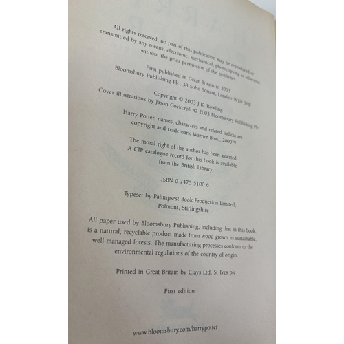 J K Rowling - Harry Potter first editions (x3). To include The Half ...