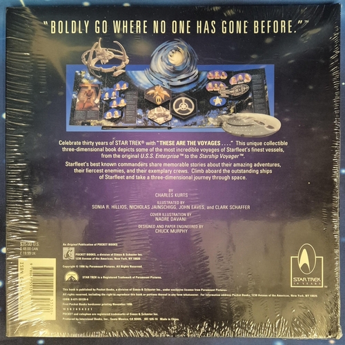 35 - Star Trek 3D pop-up album - 'These Are The Voyages', 1966-1996, by Charles Kurts. published by Pocke... 