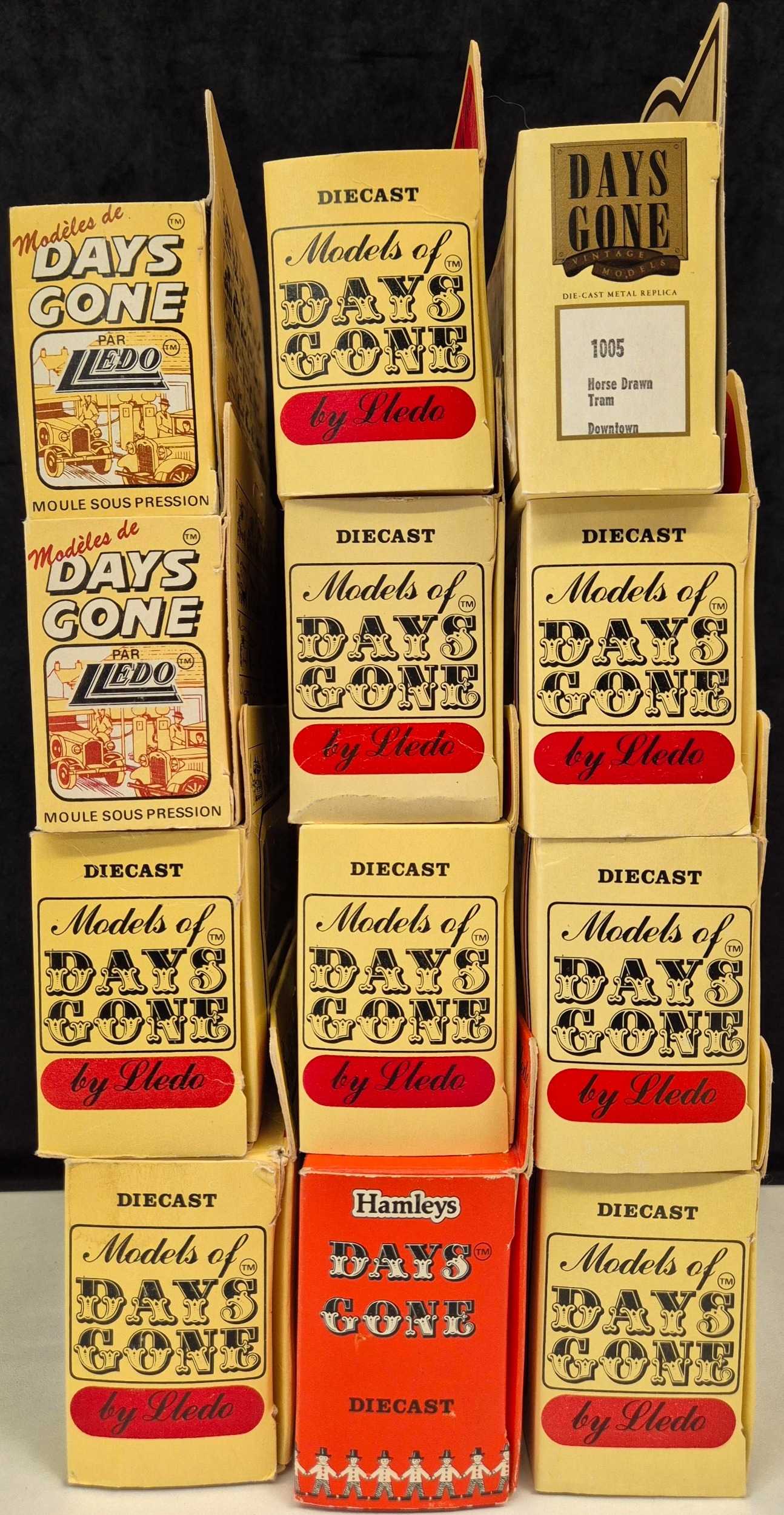 Collection of 12 early Lledo Days Gone boxed Horse Drawn tram ...