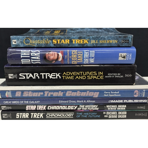 217 - Collection of 8 Star Trek books. To include a variety of subjects, including chronologies, quotes, g... 
