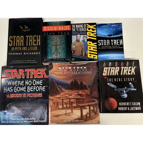 218 - Collection of 7 Star Trek books. To include a variety of subjects, including the making of, guides, ... 