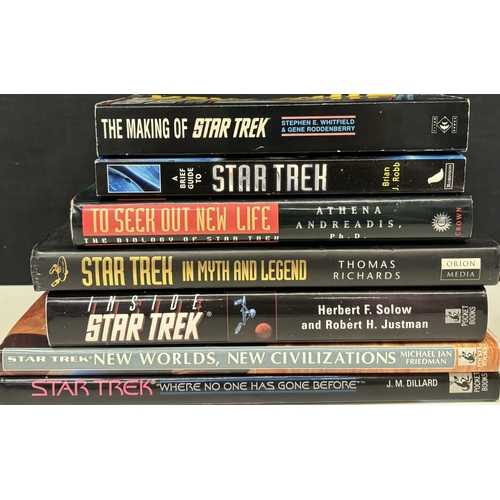 218 - Collection of 7 Star Trek books. To include a variety of subjects, including the making of, guides, ... 