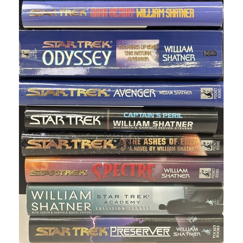 223 - Collection of 8 Star Trek novels (mostly hardback), by William Shatner. Published by Pocket Books, 1... 