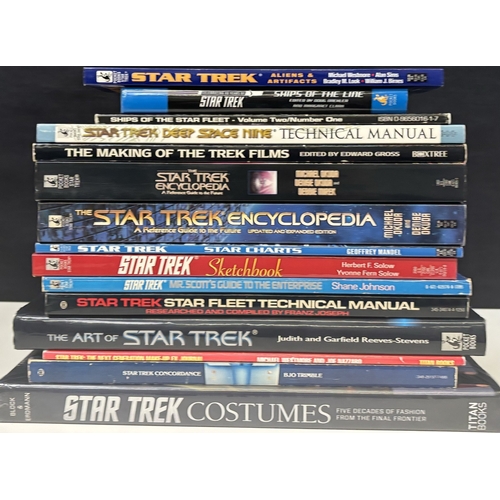 225 - Collection of 15 Star Trek guides & technical/reference books, by a variety of authors & publishers,... 