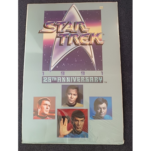 257 - Star Trek 1991 25th Anniversary poster, from 1991, by Portal Publications. Dimensions 90cm x60cm.