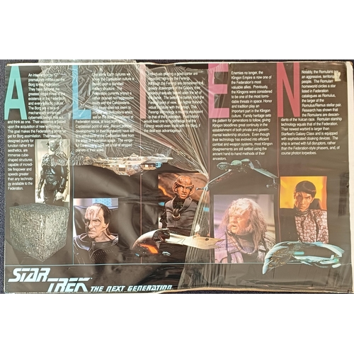 258 - Star Trek Next Generation Alien poster, from 1991, by Portal Publications. Dimensions 90cm x 60cm.