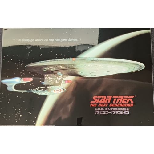 282 - Star Trek Next Generation USS Enterprise (close-up view) laminated poster. Dimensions 60cm x 90cm.