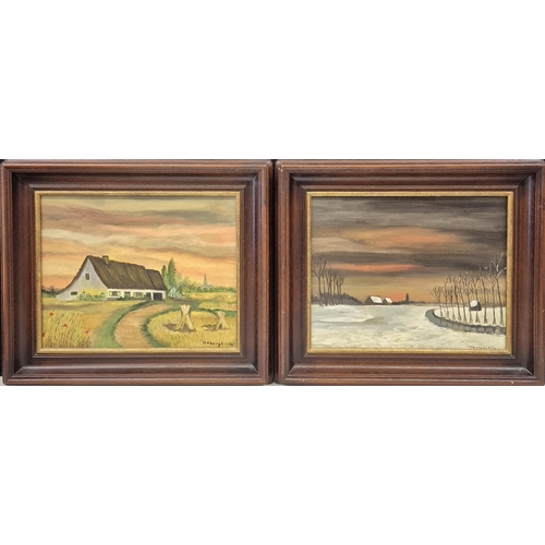 195 - Pair of original framed landscapes, signed by the artist Rita Deburgh. Framed dimensions(cm) H34, W4... 