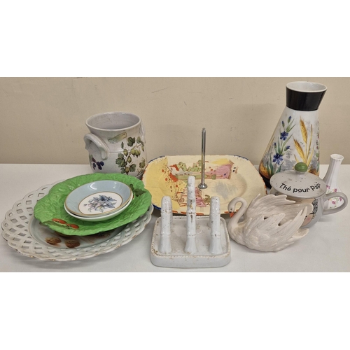 2249 - A mixed collection of vintage ceramic tableware. Makers include Carlton Ware, Royal Worcester, Spode... 