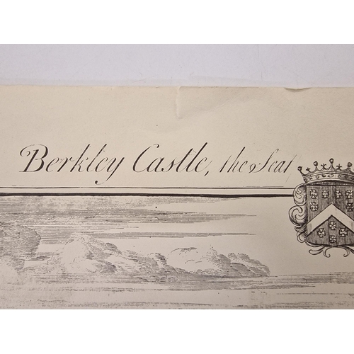 2232 - An unframed, antique lithograph of Berkley castle, after Johannes Kip (Dutch 1652-1722). Dimensions ... 