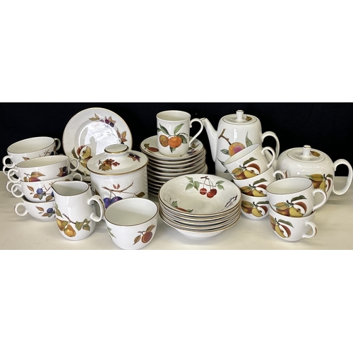 1314 - Large collection of Royal Worcester 'Evesham' dinnerware. To include over 60 pieces.