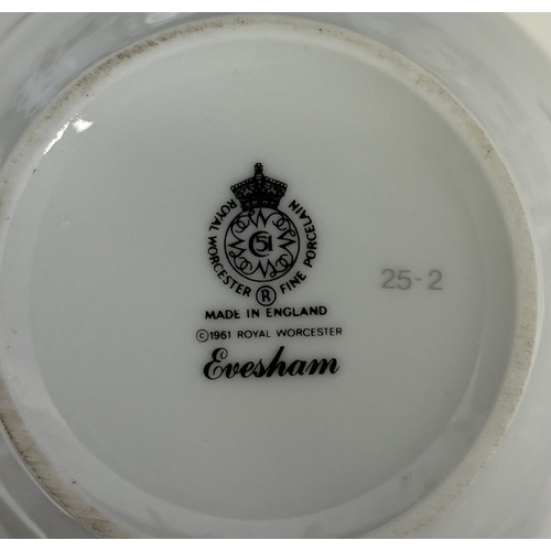 1314 - Large collection of Royal Worcester 'Evesham' dinnerware. To include over 60 pieces.