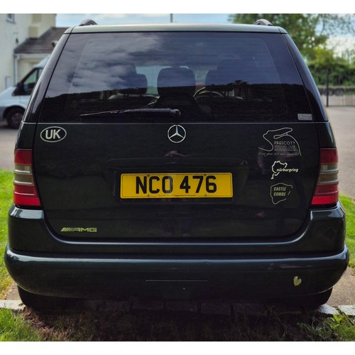 5 - Make: Mercedes
Model: AMG ML320
Registration: NCO 476 (cherished plate)
Colour: Green
Manufactured: ... 