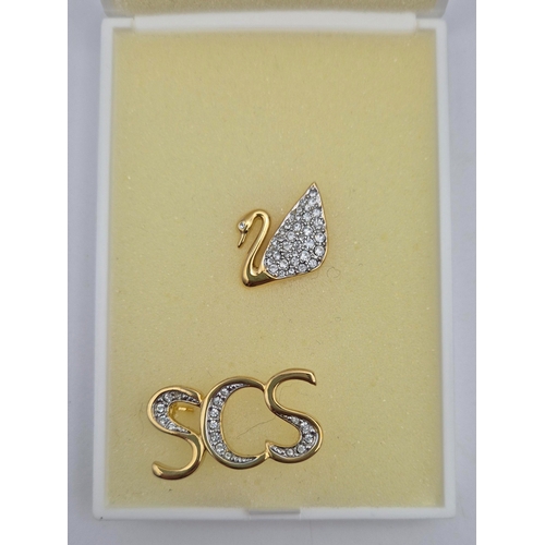 7077 - A collection of four pieces of Swarovski jewellery,  including three presentation-boxed. All appear ... 
