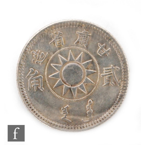 521 - China - A collection of fifty seven twenty cent silver and nickel provincial Chinese coins,also vari... 