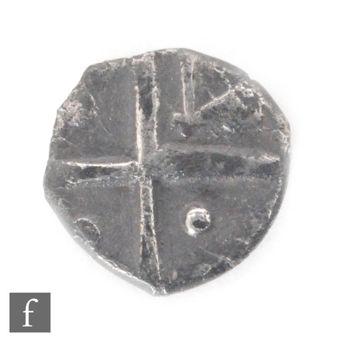 525 - France - Volcae Tectrosages, two Iron Age silver units of Monnaies-a-la-croix type, circa 200-118BC.... 