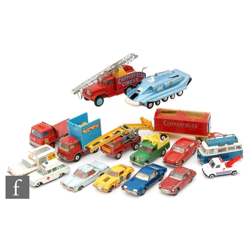 677 - A collection of playworn diecast models to include a Dinky Gerry Anderson's Captain Scarlet Spectrum... 