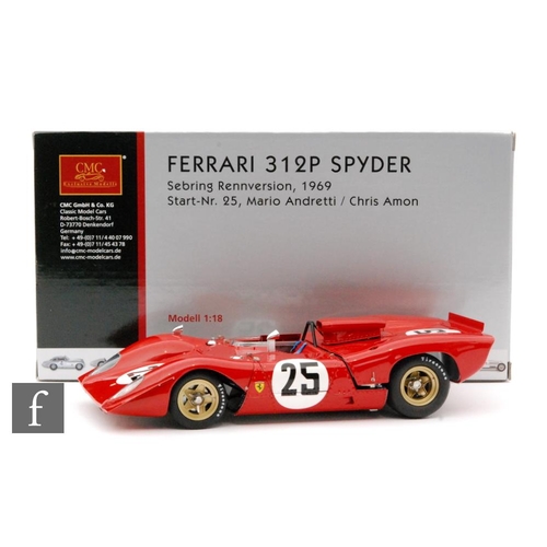 684 - A CMC M-095 Ferrari 312P Spyder 1969 1:18 scale diecast model, boxed.