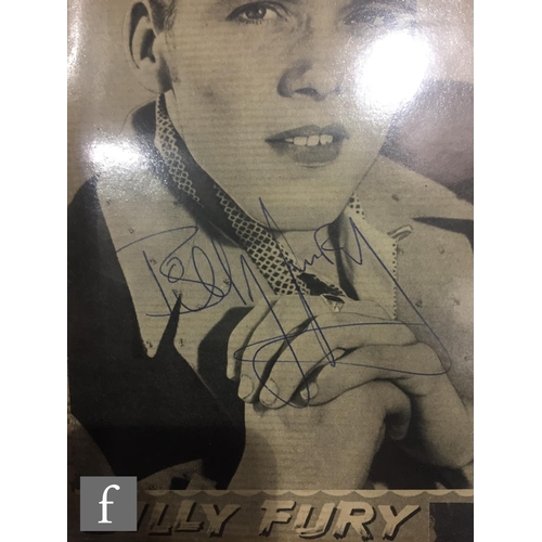 228 - A collection of various 1960s autographs, each on various newspaper cuttings, promotional cards and ... 