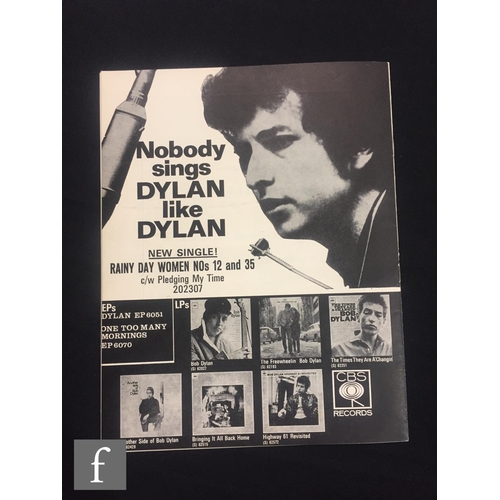 217 - A Tito Burns presents signed Bob Dylan '66 (Highway Revisited) tour programme, the black and white p... 