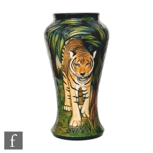 44 - A Moorcroft Pottery vase of footed form decorated in the Ranthambore pattern designed by Sian Leeper... 