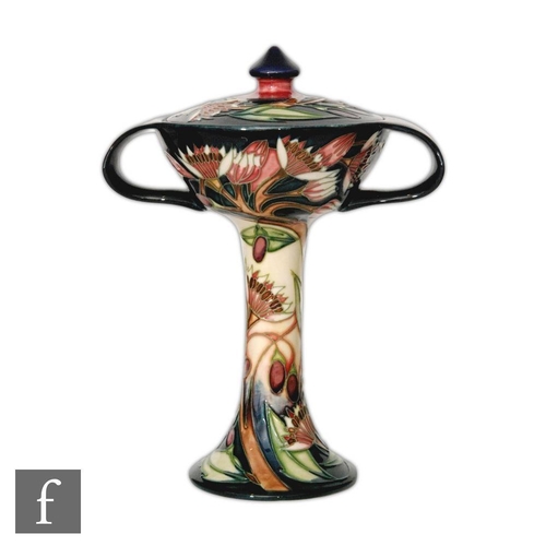 46 - A Moorcroft Pottery Collectors Club bonbonniere decorated in the Symphony pattern designed by Emma B... 