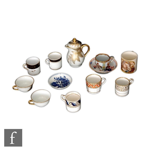 57 - A collection of assorted 18th and 19th Century coffee cups to include Derby, Flight Barr and Barr Wo... 