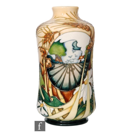 85 - A Moorcroft Pottery Design Trial vase decorated in the Harvest Mouse pattern designed by Emma Bosson... 