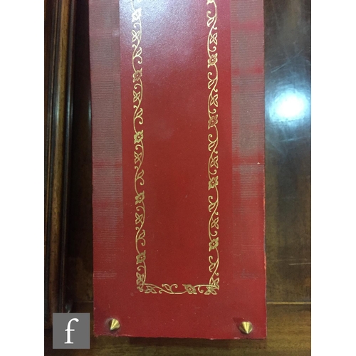 954 - A late 20th Century Dent inclined plane mantle clock, the inscribed centre bordered by a silvered ch... 