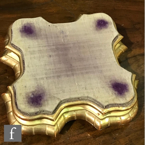 927 - A late 19th Century French ormolu and champleve enamel clock garniture, the four sided glass panel c... 