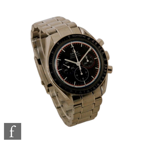 341 - A gentleman's limited edition stainless steel Omega Speedmaster to commemorate the 40th anniversary ... 