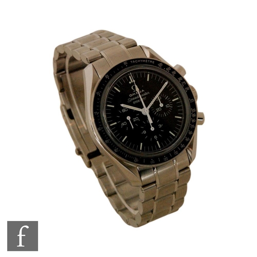 461 - A gentleman's stainless steel Omega Speedmaster Professional Moonwatch Co-Axial 50th Anniversary lim... 