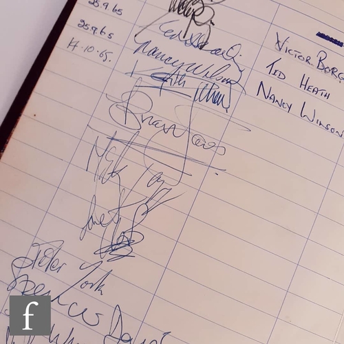 96 - A 1965 autographed visitor book, this book was used for the Grand Hotel, Birmingham re-opening on 24... 