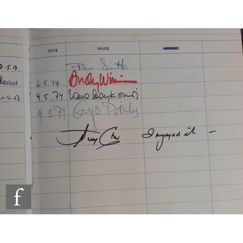 96 - A 1965 autographed visitor book, this book was used for the Grand Hotel, Birmingham re-opening on 24... 