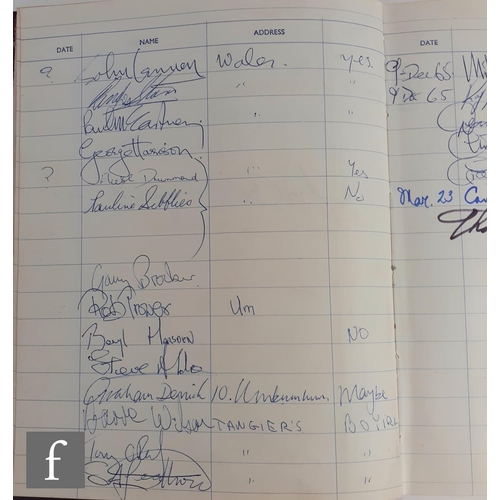 96 - A 1965 autographed visitor book, this book was used for the Grand Hotel, Birmingham re-opening on 24... 