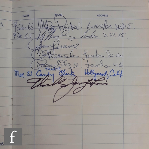 96 - A 1965 autographed visitor book, this book was used for the Grand Hotel, Birmingham re-opening on 24... 