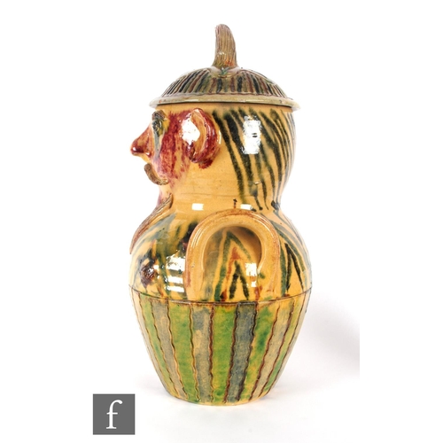 32 - Unknown - A large early 20th Century continental Arts and Crafts jar and cover modelled as a stylise... 