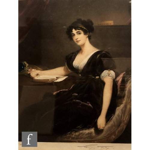 390 - EUGENE JAMES TILY AFTER SIR THOMAS LAWRENCE - Portrait of Mrs Cuthbert, mezzotint, published by Fros... 