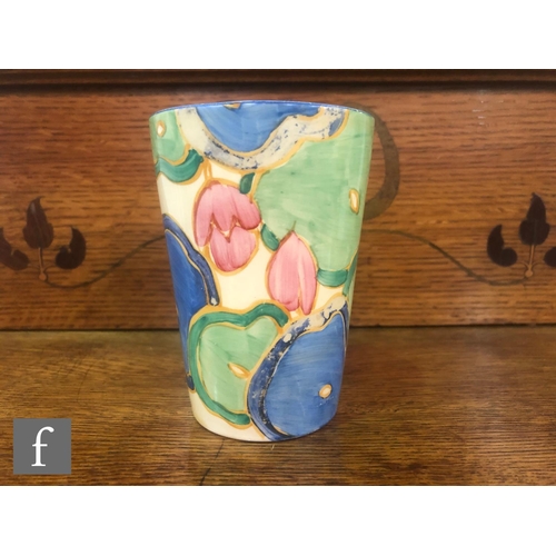 26 - A Clarice Cliff Blue Chintz pattern lemonade beaker circa 1932, hand painted with stylised flowers a... 