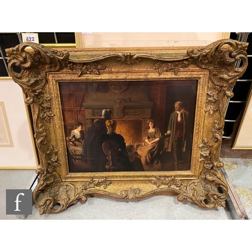 422 - ATTRIBUTED TO GEORGE GOODWIN KILBURNE, RI, RBA (1839-1924) - A musical soiree, oil on panel, framed,... 