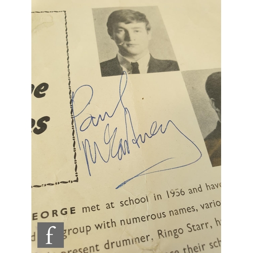 728 - An autographed Beatles 1963 programme, for the Chris Montez and Tommy Roe tour, 10th March 1963, sig... 